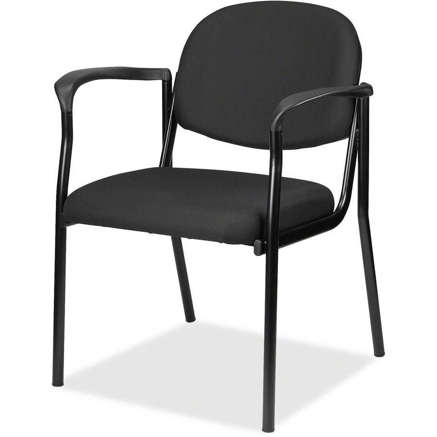 Eurotech Dakota 8011 Guest Chair - Tuxedo Seat Color - Fabric Seat Material - Tuxedo Back Color - Fabric Back Material - Steel Frame Material - Four-legged Base - Expo Tuxedo - 1 Each