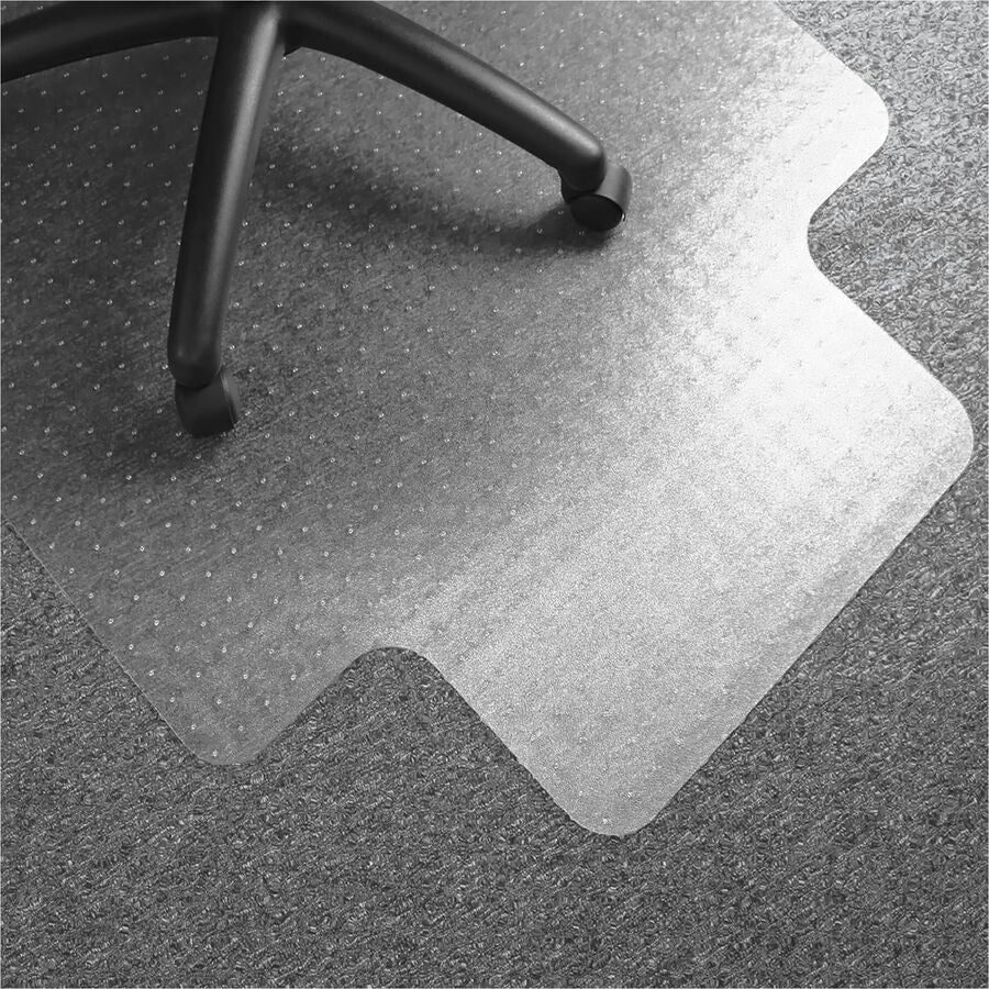 Floortex Computex&reg, Anti-Static Vinyl Lipped Chair Mat for Carpets up to 3/8" - 36" x 48" - Carpeted Floor, Carpet, Electrical Equipment - 48" Length x 36" Width x 0.110" Depth x 0.110" Thickness - Lip Size 10" Length x 20" Width - Lipped - Polyviny...