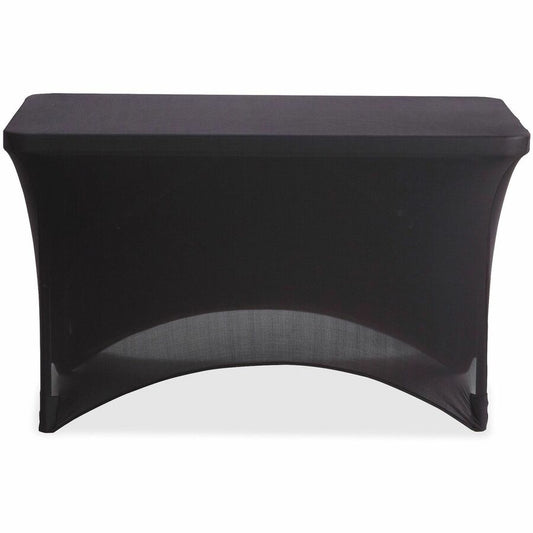Iceberg 4' Stretchable Fabric Table Cover - Polyester, Spandex - Black - 1 Each
