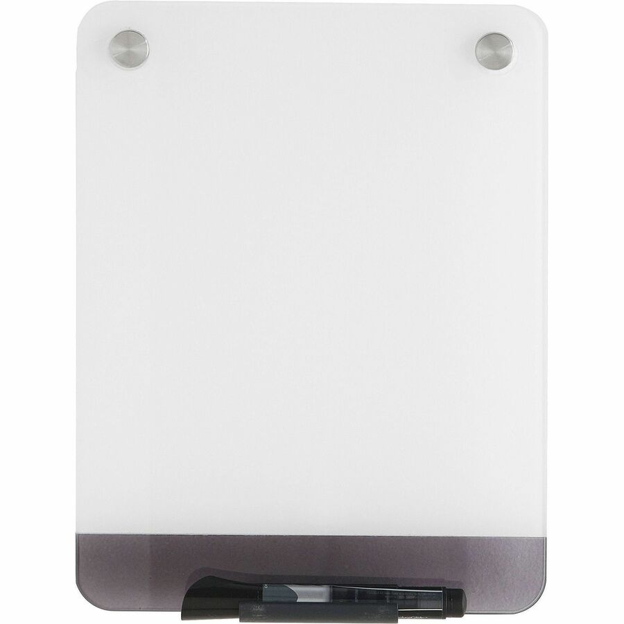 Iceberg Clarity Dry Erase Glass Board - 12" (1 ft) Width x 9" (0.8 ft) Height - Ultra White Tempered Glass Surface - Stain Resistant - Assembly Required - 1 Each