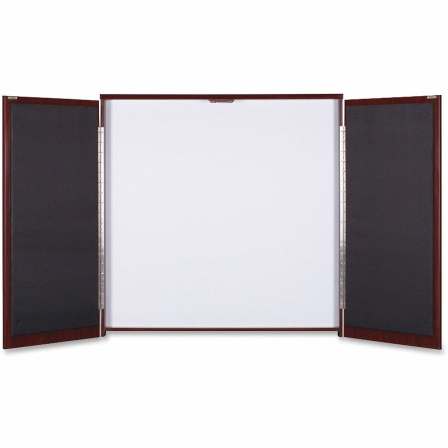Lorell Dry-erase Whiteboard Presentation Cabinet - Hinged Door - 47.3" Height x 47.3" Width x 4.8" Depth - 1 Each