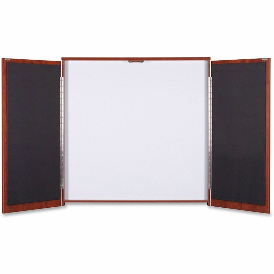 Lorell Dry-erase Whiteboard Presentation Cabinet - Hinged Door - 47.3" Height x 47.3" Width x 4.8" Depth - 1 Each