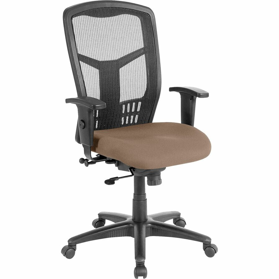 Lorell Executive High-back Swivel Chair - Fuse Malted Seat Color - Fabric Seat Material - Steel Frame Material - Malted - 1 Each