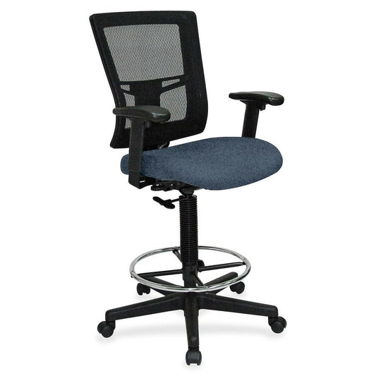 Lorell Mesh Back Drafting Stool - Shire Chesapeake Seat Color - Black Frame Color - 1 Each