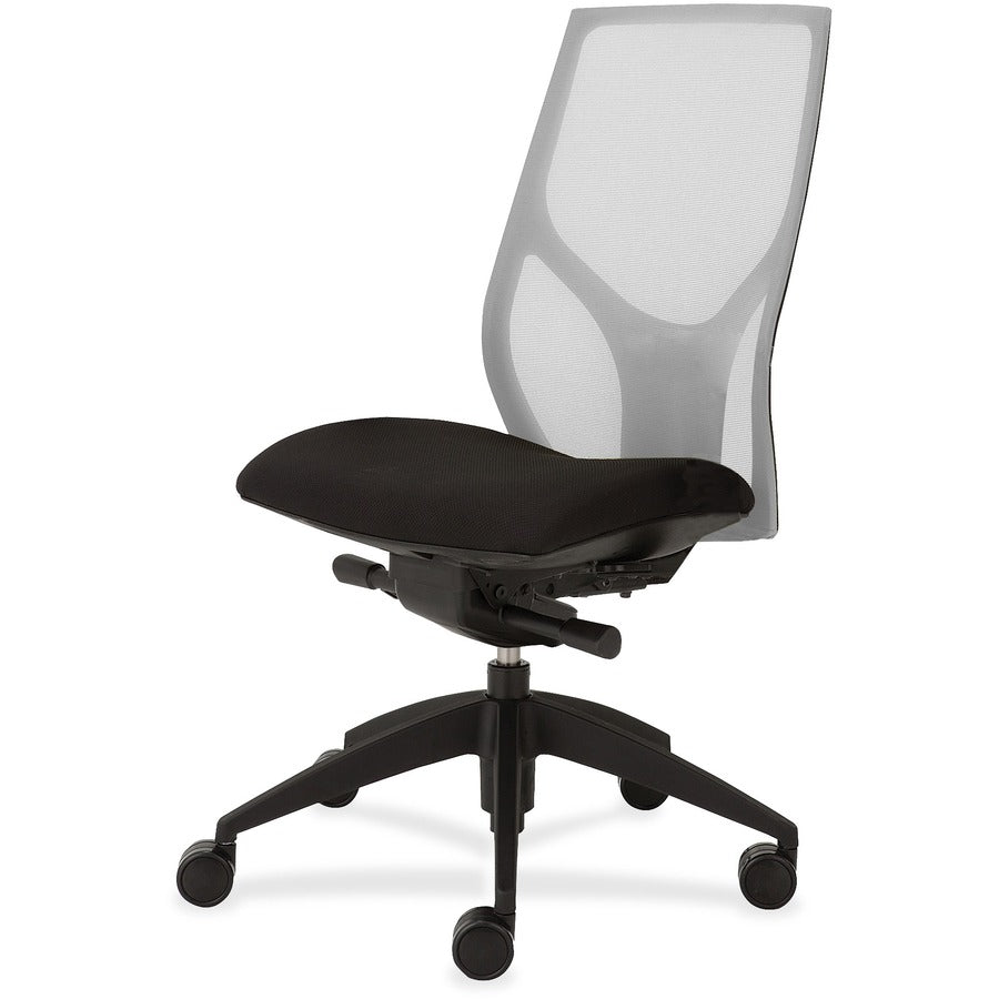 9 to 5 Seating Vault 1460 Armless Task Chair - Onyx Seat Color - White Back Color - 5-star Base - 1 Each