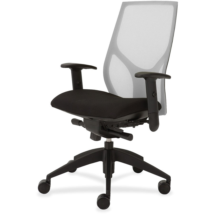 9 to 5 Seating Vault 1460 Task Chair - Onyx Seat Color - White Back Color - 5-star Base - 1 Each