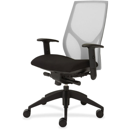 9 to 5 Seating Vault 1460 Task Chair - Onyx Seat Color - White Back Color - 5-star Base - 1 Each