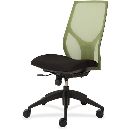 9 to 5 Seating Vault 1460 Armless Task Chair - Black Seat Color - 5-star Base - 1 Each