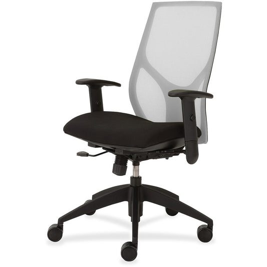 9 to 5 Seating Vault 1460 Task Chair - Onyx Seat Color - White Back Color - 5-star Base - 1 Each