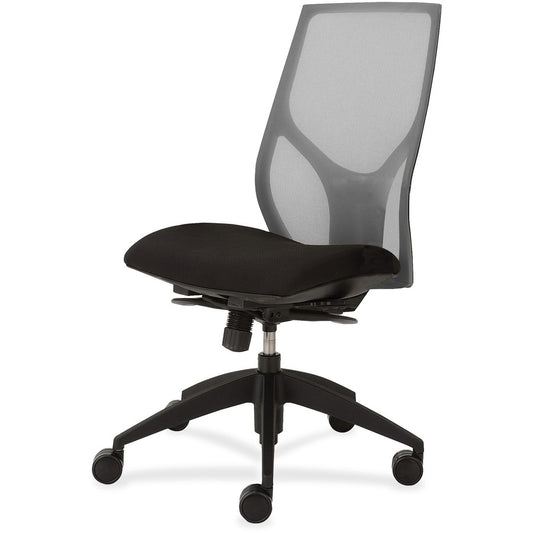 9 to 5 Seating Vault 1460 Armless Task Chair - Onyx Seat Color - Gray Back Color - 5-star Base - 1 Each
