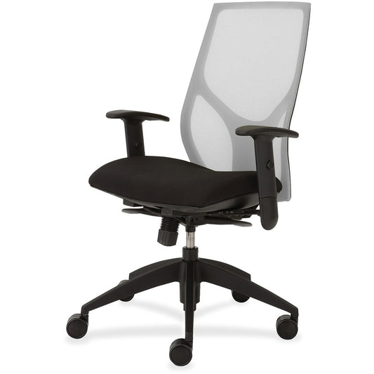 9 to 5 Seating Vault 1460 Task Chair - Onyx Seat Color - White Back Color - 5-star Base - 1 Each