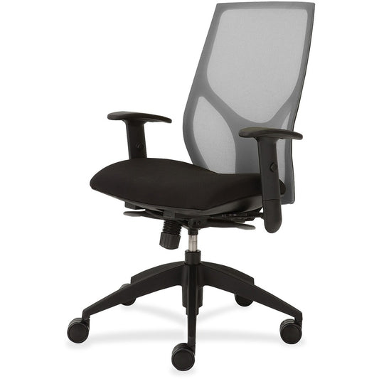 9 to 5 Seating Vault 1460 Task Chair - Onyx Seat Color - Gray Back Color - 5-star Base - 1 Each