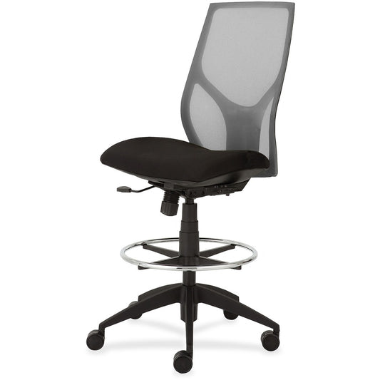 9 to 5 Seating Vault 1468 Armless Task Stool - Onyx Seat Color - Gray Back Color - 5-star Base - 1 Each