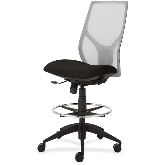 9 to 5 Seating Vault 1468 Armless Task Stool - Onyx Seat Color - White Back Color - 5-star Base - 1 Each