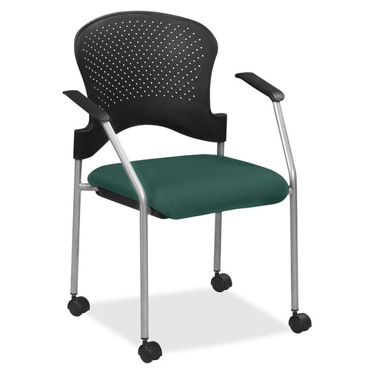 Eurotech breeze FS8270 Stacking Chair - Chive Seat Color - Fabric Seat Material - Chive Back Color - Gray Frame Color - Steel Frame Material - Four-legged Base - Forte Chive - 1 Each