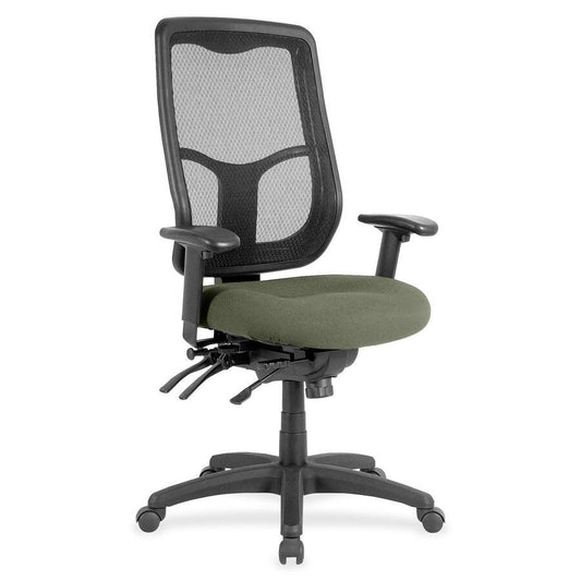 Eurotech Apollo High Back Multi-funtion Task Chair - Sage Seat Color - Fabric Seat Material - 5-star Base - Shire Sage - 1 Each