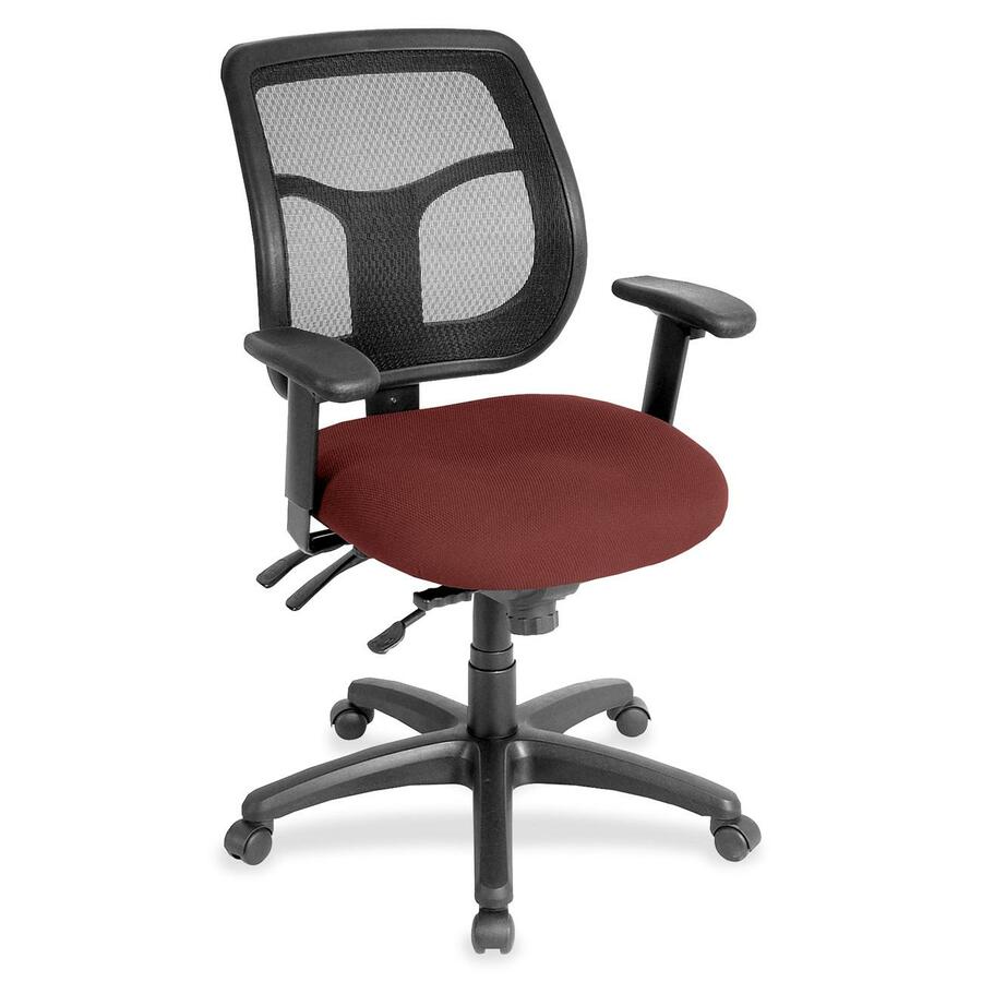 Eurotech Apollo MFT9450 Task Chair - Carmine Seat Color - Fabric Seat Material - 5-star Base - Fuse Carmine - 1 Each