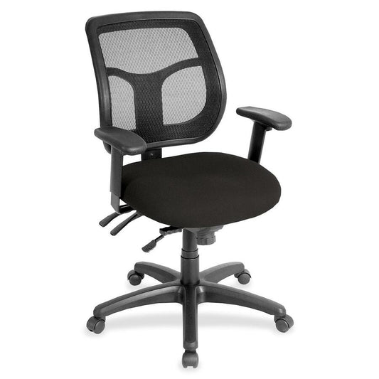 Eurotech Apollo Task Chair - Black Seat Color - Fabric Seat Material - 5-star Base - Perfection Black - 1 Each