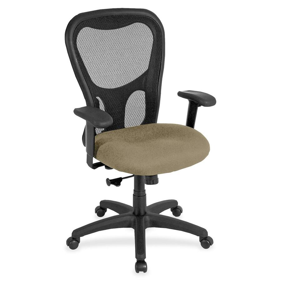 Eurotech Apollo MM9500 Highback Executive Chair - Latte Seat Color - Fabric Seat Material - 5-star Base - Expo Latte - 1 Each
