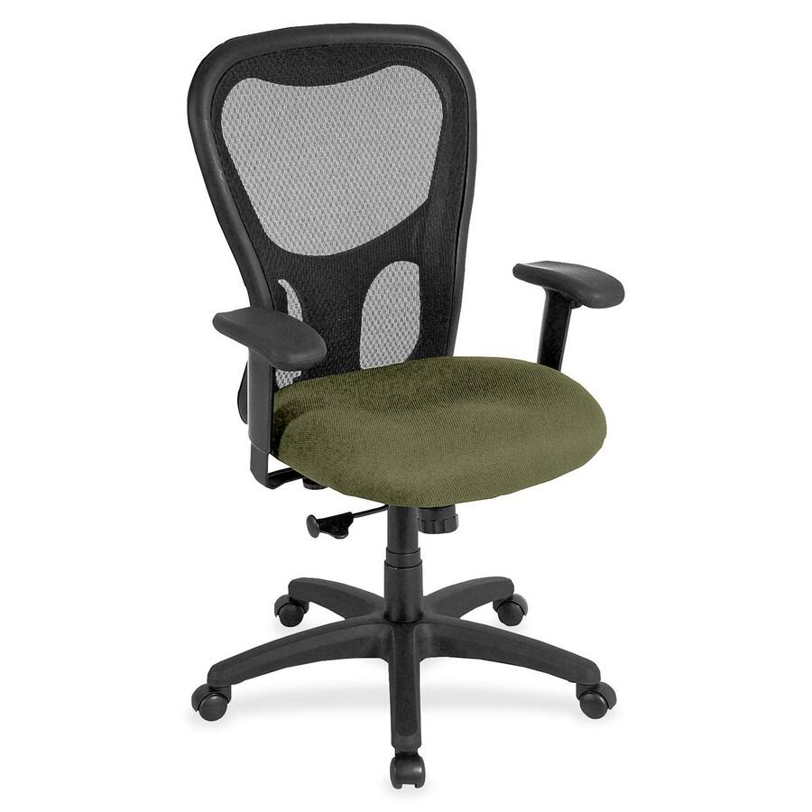 Eurotech Apollo MM9500 Highback Executive Chair - Leaf Seat Color - Fabric Seat Material - 5-star Base - Expo Leaf - 1 Each