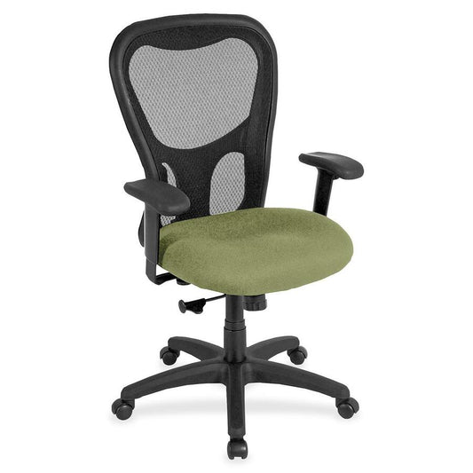 Eurotech Apollo Synchro High Back Chair - Cress Seat Color - Fabric Seat Material - 5-star Base - Fuse Cress - 1 Each