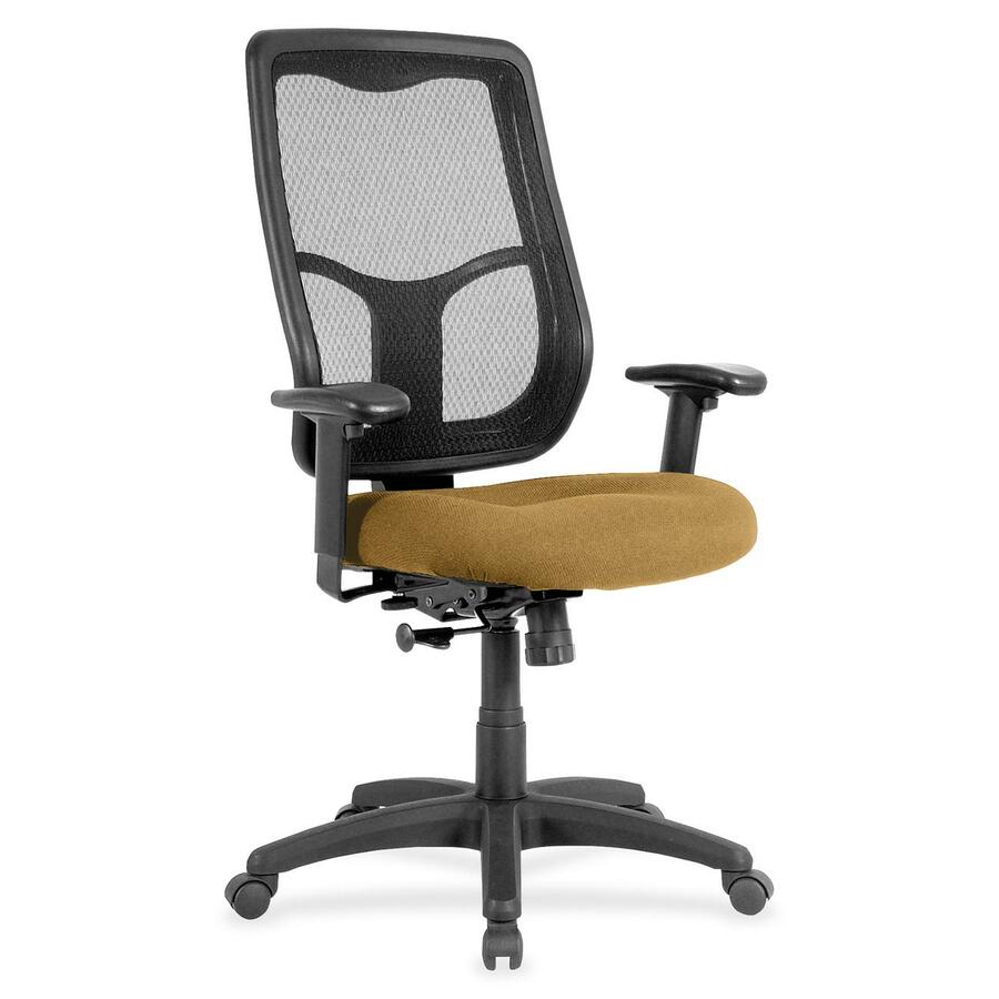 Eurotech Apollo High Back Synchro Task Chair - Nugget Seat Color - Fabric Seat Material - 5-star Base - Canyon Nugget - 1 Each