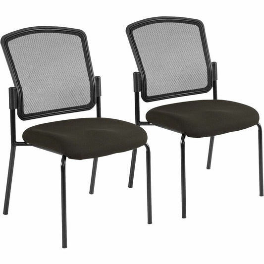 Eurotech Dakota 2 7014 Guest Chair - Pepper Seat Color - Fabric Seat Material - Steel Frame Material - Four-legged Base - Fuse Pepper - 2 / Carton