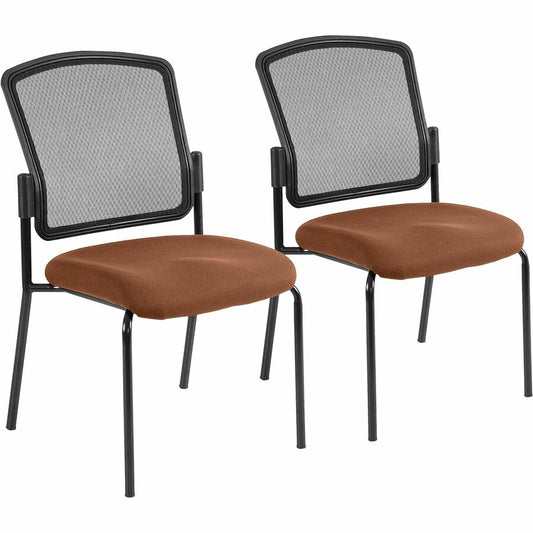 Eurotech Dakota 2 Guest Chair - Nutmeg Seat Color - Fabric Seat Material - Steel Frame Material - Four-legged Base - Canyon Nutmeg - 2 / Carton