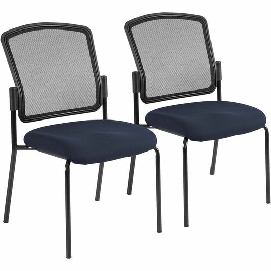 Eurotech Dakota 2 7014 Guest Chair - Periwinkle Seat Color - Fabric Seat Material - Steel Frame Material - Four-legged Base - Insight Periwinkle Blue - 2 / Carton