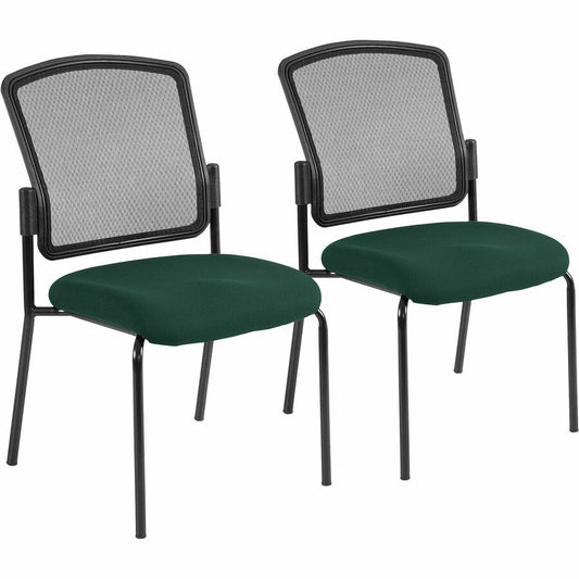 Eurotech Dakota 2 7014 Guest Chair - Forest Seat Color - Fabric Seat Material - Steel Frame Material - Four-legged Base - Insight Forest - 2 / Carton