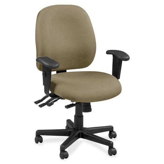 Eurotech 4x4 49802A Task Chair - Latte Seat Color - Leather Seat Material - Latte Back Color - Leather Back Material - 5-star Base - Expo Latte - 1 Each