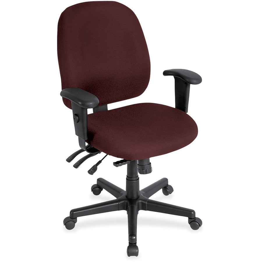 Eurotech 4x4 Task Chair - Burgundy Seat Color - Fabric Seat Material - Burgundy Back Color - Fabric Back Material - 5-star Base - Perfection Burgundy - 1 Each