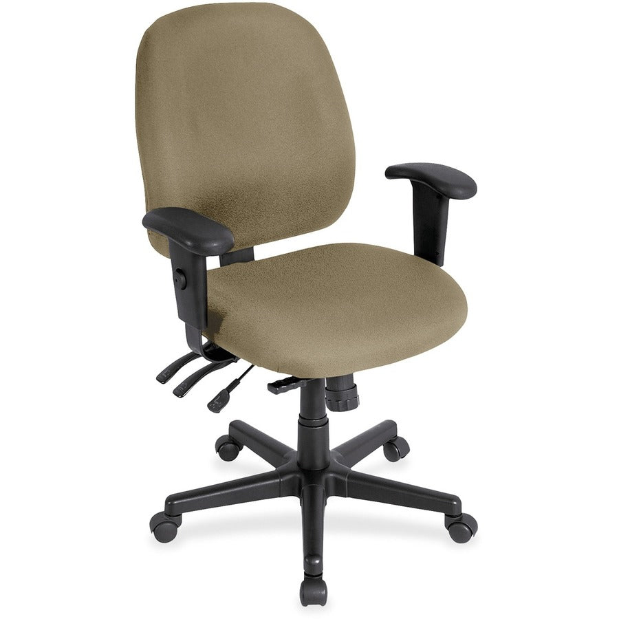 Eurotech 4x4 498SL Task Chair - Latte Seat Color - Fabric Seat Material - Latte Back Color - Fabric Back Material - 5-star Base - Expo Latte - 1 Each