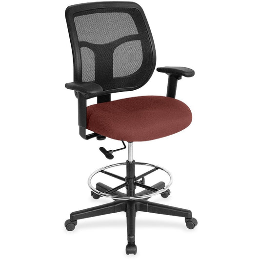 Eurotech Apollo DFT9800 Drafting Stool - Cordovan Seat Color - Fabric Seat Material - 5-star Base - Canyon Cordovan - 1 Each
