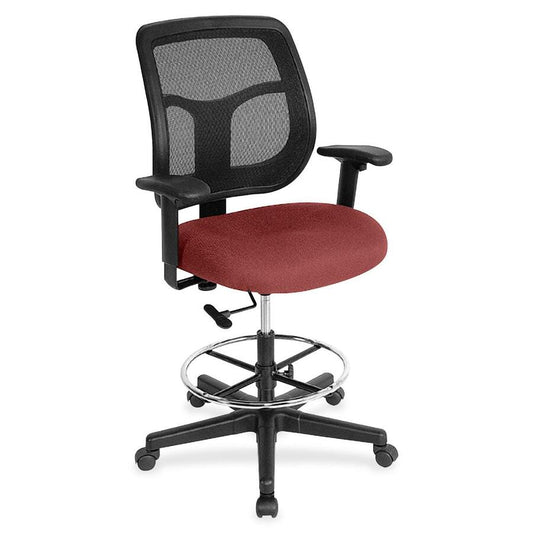 Eurotech Apollo DFT9800 Drafting Stool - Tulip Seat Color - Fabric Seat Material - 5-star Base - Shire Tulip - 1 Each