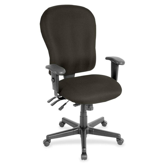 Eurotech 4x4 XL FM4080 High Back - Pepper Seat Color - Fabric Seat Material - Pepper Back Color - Fabric Back Material - 5-star Base - Fuse Pepper - 1 Each
