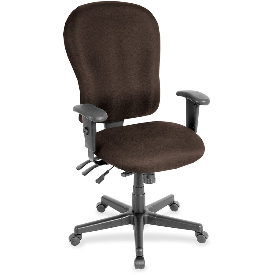 Eurotech 4x4xl High Back Task Chair - Fudge Seat Color - Fabric Seat Material - Fudge Back Color - Fabric Back Material - 5-star Base - Forte Fudge - 1 Each