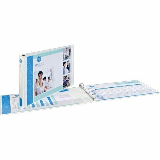 Avery, Heavy-Duty View Binder - 2" Binder Capacity - Tabloid - 11" x 17" Sheet Size - 530 Sheet Capacity - 530 Ring - Fastener: Slant Ring - Pocket: 2 - Polypropylene - Adhesive, Heavy Duty, Pocket, Recyclable, UV Resistant - 1 Each