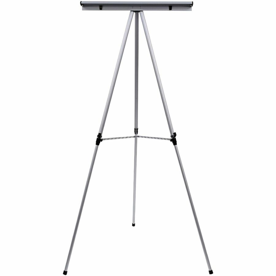 MasterVision 3-leg Display Easel - 45 lb Load Capacity - 69" Height x 28.50" Width x 34" Depth - Metal, Aluminum, Plastic, Rubber - Silver
