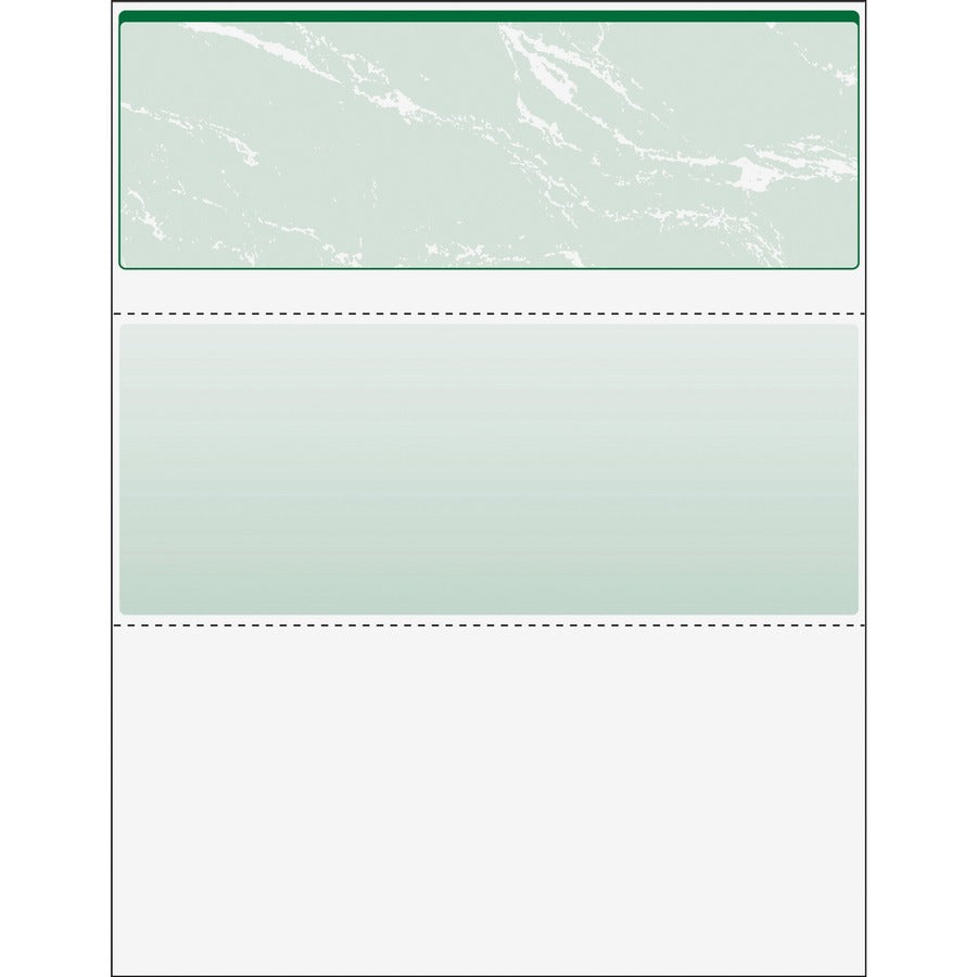 DocuGard Security Business Checks - Letter - 8 1/2" x 11" - 24 lb Basis Weight - Erasure Protection, Watermarked - Marble Green - 1 Ream