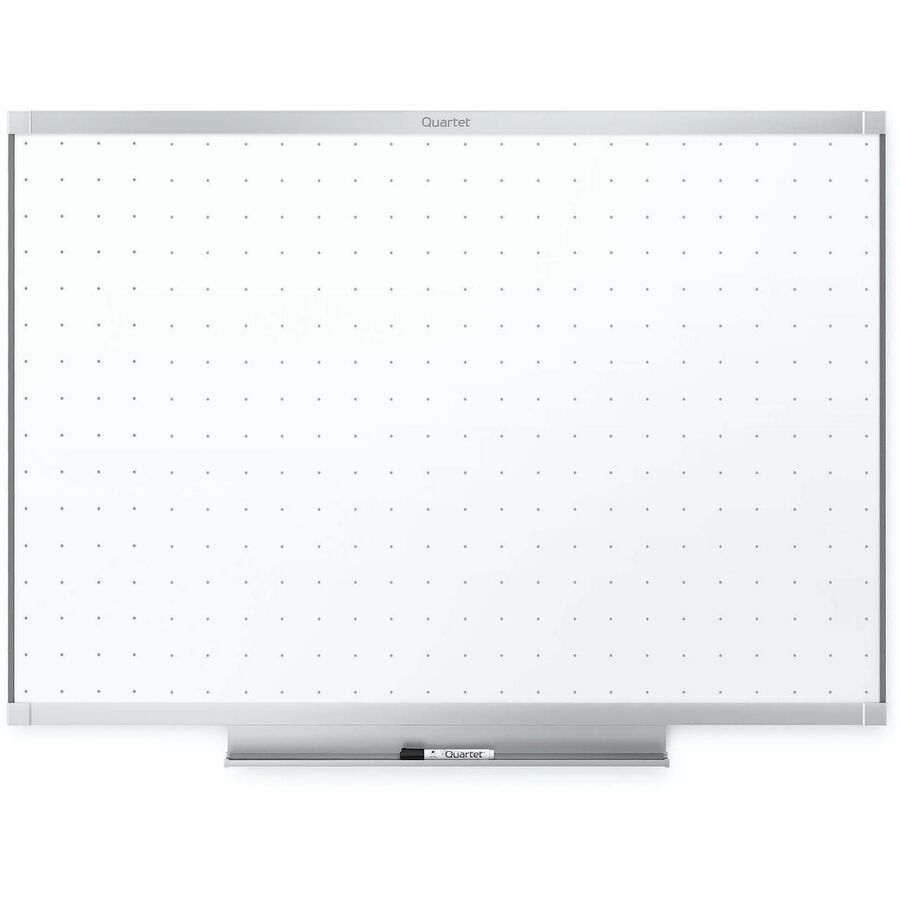 Quartet Prestige 2 Dry-Erase Board - 48" (4 ft) Width x 36" (3 ft) Height - White Surface - Silver Aluminum Frame - Horizontal - Durable, Grid Pattern, Stain Resistant, Ghost Resistant, Smooth Writing - 1 Each