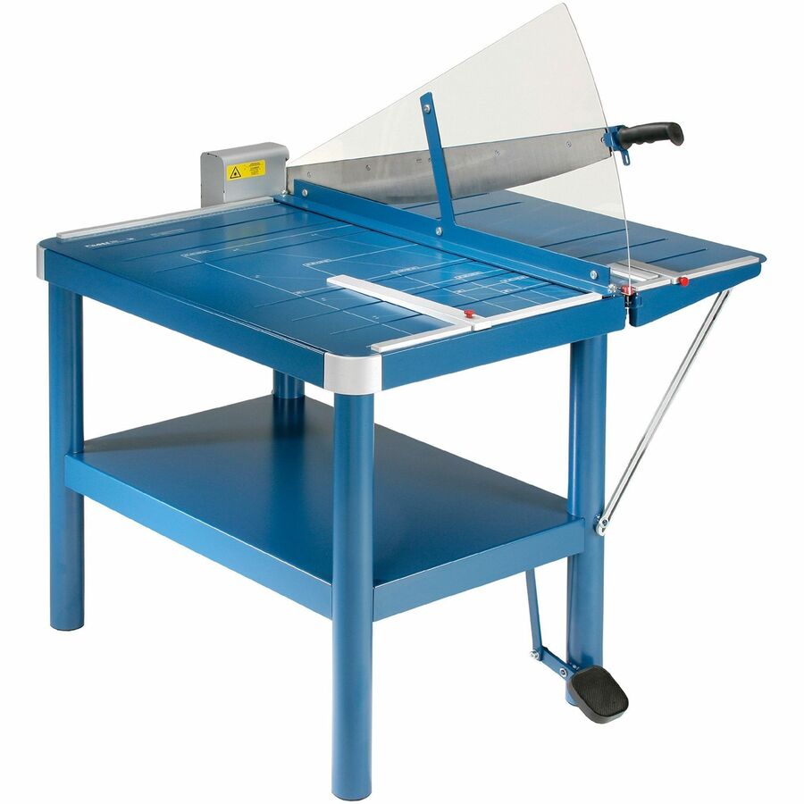 Dahle 580 Large-Format Premium Guillotine Trimmer - 30 Sheet Cutting Capacity - 32" Cutting Length - 49" Height x 37.8" Width x 34" Length - Self-sharpening, Sturdy, Adjustable Alignment Guide, Safety Guard, Metal Base - Metal, Acrylic, Steel, Plastic...