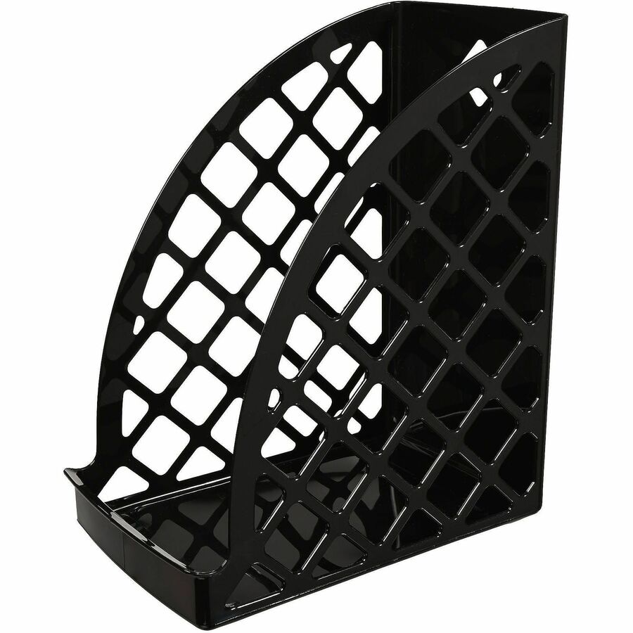 Deflecto Sustainable Office Magazine File - Black - 1 Each