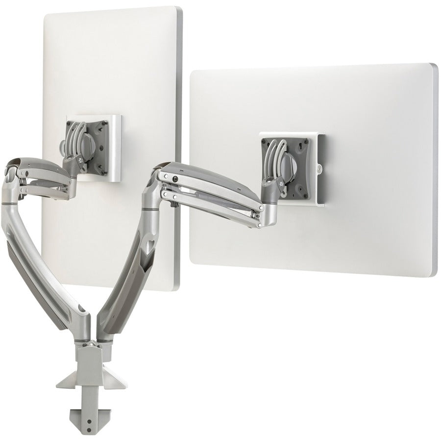 Chief Kontour K1D220S Mounting Arm for Flat Panel Display, Display, Monitor - Silver - Height Adjustable - 2 Display(s) Supported - 10" to 32" Screen Support - 25 lb Load Capacity - 75 x 75, 100 x 100 - VESA Mount Compatible - Aluminum - 1 Each