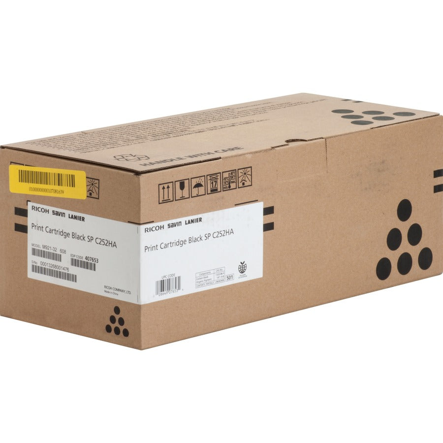 Ricoh SP C252HA Original Laser Toner Cartridge - Black - 1 Each - 6500 Pages