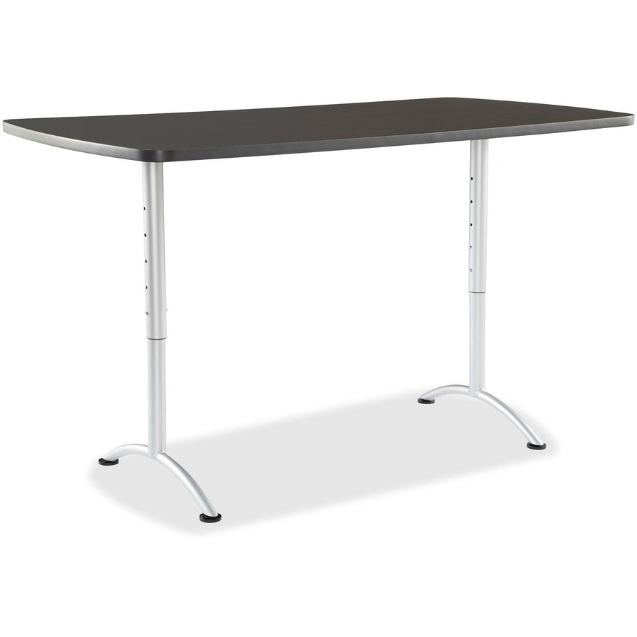 Iceberg Utility Table - Rectangle Top - Adjustable Height Tier(s) - 72" Table Top Length x 36" Table Top Width - Assembly Required - Graphite - 1 Each