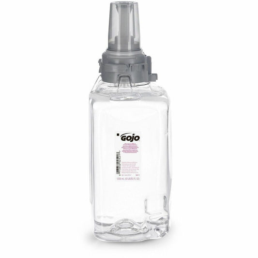 Gojo, ADX-12 Clear/Mild Handwash Refill - 1.32 quart - Push Pump Dispenser - Hand, Skin - Moisturizing - Clear - Dye-free, Fragrance-free, Rich Lather, Bio-based - 3 / Carton
