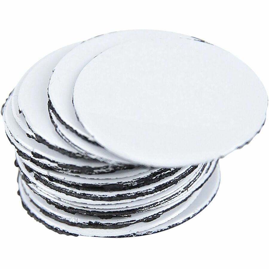 MasterVision Magnetic Color Coding Dots - 3/4" Diameter - Round - White - Vinyl - 20 / Pack