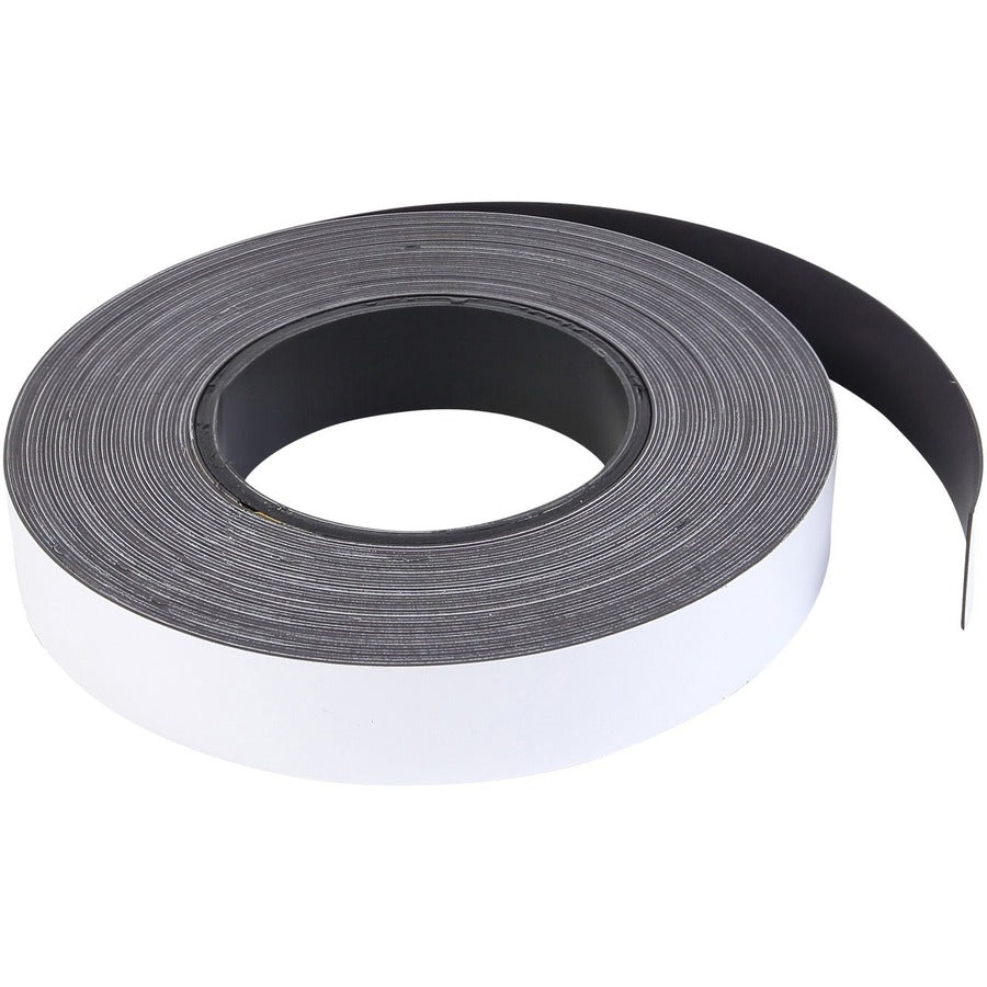MasterVision Magnetic Dry Erase Roll - 1" (0.1 ft) Width x 600" (50 ft) Length - White Film - Magnetic - 1 Roll