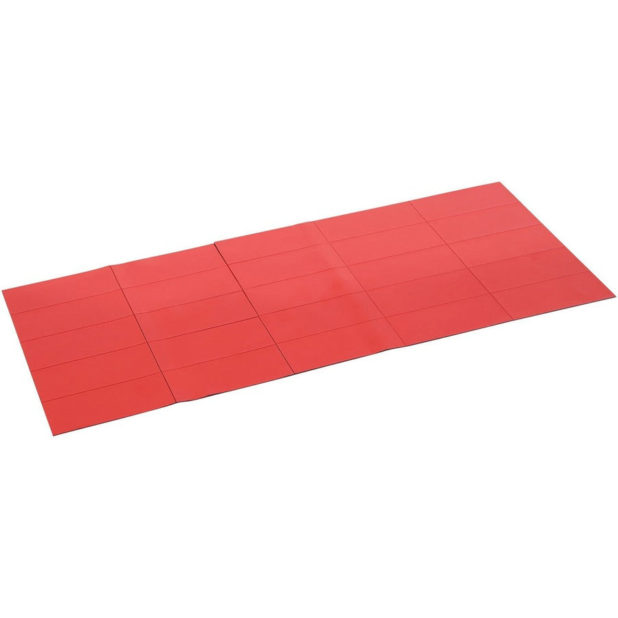 MasterVision 2" Magnetic Dry Erase Strips - 0.88" Length x 2" Width - Red - For Board, Color Coding - 1 Pack